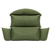 Dark green finish hanging 2 person egg swing cushion additional photo 2 of 4