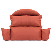 Dark orange finish hanging 2 person egg swing cushion by Leisure Mod additional picture 2