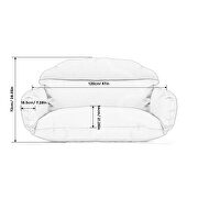 Light gray finish hanging 2 person egg swing cushion by Leisure Mod additional picture 6