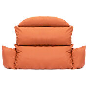 Orange finish hanging 2 person egg swing cushion by Leisure Mod additional picture 2