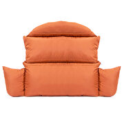 Orange finish hanging 2 person egg swing cushion by Leisure Mod additional picture 3