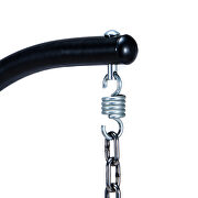 Teal finish wicker folding hanging egg swing chair by Leisure Mod additional picture 7