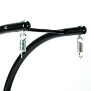 Cherry finish wicker 2 person double folding hanging egg swing chair by Leisure Mod additional picture 7