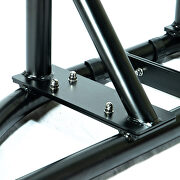 Navy blue finish wicker 2 person double folding hanging egg swing chair by Leisure Mod additional picture 9