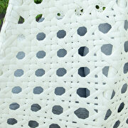 Charcoal blue wicker hanging double seater egg swing modern chair by Leisure Mod additional picture 7