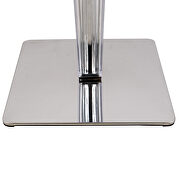 White square top chromed base dining table by Leisure Mod additional picture 2