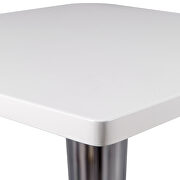 White square top chromed base dining table by Leisure Mod additional picture 3