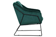 Emerald green soft velvet fabric chair by Leisure Mod additional picture 3