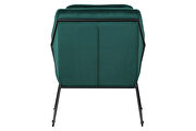 Emerald green soft velvet fabric chair by Leisure Mod additional picture 4