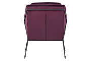 Olive purple soft velvet fabric chair by Leisure Mod additional picture 4