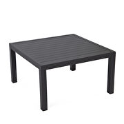 7-piece aluminum patio conversation set with coffee table and red cushions by Leisure Mod additional picture 9