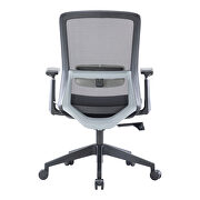 Black modern office task chair with adjustable armrests by Leisure Mod additional picture 4