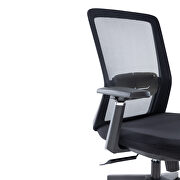 Black modern office task chair with adjustable armrests by Leisure Mod additional picture 6