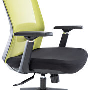 Green modern office task chair with adjustable armrests by Leisure Mod additional picture 3