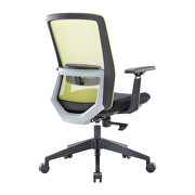 Green modern office task chair with adjustable armrests by Leisure Mod additional picture 4