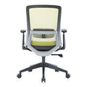 Green modern office task chair with adjustable armrests by Leisure Mod additional picture 5