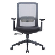 Gray modern office task chair with adjustable armrests by Leisure Mod additional picture 2