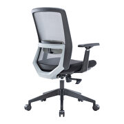 Gray modern office task chair with adjustable armrests by Leisure Mod additional picture 3