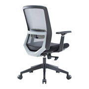 Gray modern office task chair with adjustable armrests additional photo 3 of 6