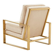 Beautiful gold legs and luxe soft cushions chair in beige by Leisure Mod additional picture 6