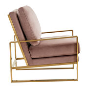 Beautiful gold legs and luxe soft cushions chair in pink by Leisure Mod additional picture 5
