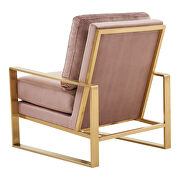 Beautiful gold legs and luxe soft cushions chair in pink by Leisure Mod additional picture 6