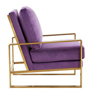 Beautiful gold legs and luxe soft cushions chair in purple by Leisure Mod additional picture 5