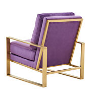 Beautiful gold legs and luxe soft cushions chair in purple by Leisure Mod additional picture 6