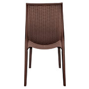 Brown finish plastic outdoor dining chair/ set of 2 additional photo 4 of 7