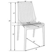 Gray finish plastic outdoor dining chair/ set of 2 additional photo 5 of 4