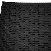 Black finish plastic outdoor arm dining chair/ set of 2 by Leisure Mod additional picture 6