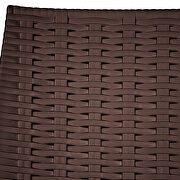 Brown finish plastic outdoor arm dining chair/ set of 2 by Leisure Mod additional picture 6
