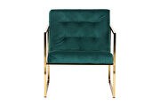 Emerald green velvet fabric chair by Leisure Mod additional picture 2