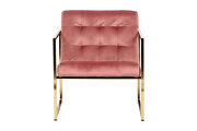 Royal rose velvet fabric chair by Leisure Mod additional picture 2