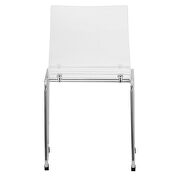 Chrome-finished steel frame and acrylic seat dining chair/ set of 2 by Leisure Mod additional picture 4