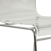 Chrome-finished steel frame and acrylic seat dining chair/ set of 2 by Leisure Mod additional picture 5
