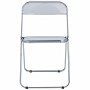 Clear transparent acrylic seat and backrest dining chair/ set of 2 by Leisure Mod additional picture 3