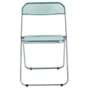Jade green transparent acrylic seat and backrest dining chair/ set of 2 by Leisure Mod additional picture 3
