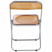Tangerine transparent acrylic seat and backrest dining chair/ set of 2 by Leisure Mod additional picture 6