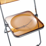Tangerine transparent acrylic seat and backrest dining chair/ set of 2 by Leisure Mod additional picture 7