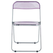 Magenta transparent acrylic seat and backrest dining chair/ set of 2 by Leisure Mod additional picture 3