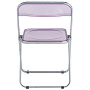Magenta transparent acrylic seat and backrest dining chair/ set of 2 by Leisure Mod additional picture 6