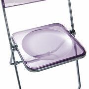 Magenta transparent acrylic seat and backrest dining chair/ set of 2 by Leisure Mod additional picture 7