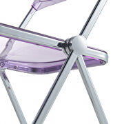 Magenta transparent acrylic seat and backrest dining chair/ set of 2 by Leisure Mod additional picture 8