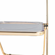Clear transparent acrylic seat and gold chrome frame dining chair/ set of 2 by Leisure Mod additional picture 10