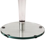 Round clear tempered glass top modern dining table by Leisure Mod additional picture 2