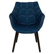 Modern tufted denim lounge accent chair by Leisure Mod additional picture 2