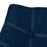 Modern tufted denim lounge accent chair by Leisure Mod additional picture 7