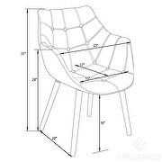 Modern tufted denim lounge accent chair by Leisure Mod additional picture 10