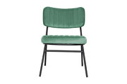 Turquoise velvet elegant accent chair by Leisure Mod additional picture 2
